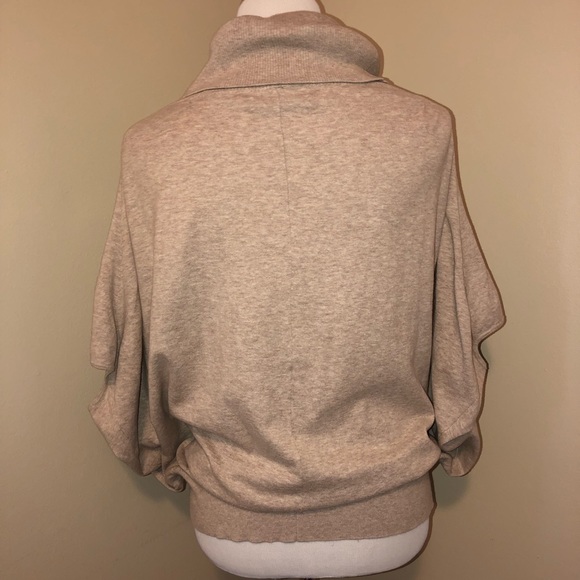AllSaints ”Elis”Tan Cowl Neck Lightweight 100% Cotton Sweater,Size-Medium - Picture 3 of 9